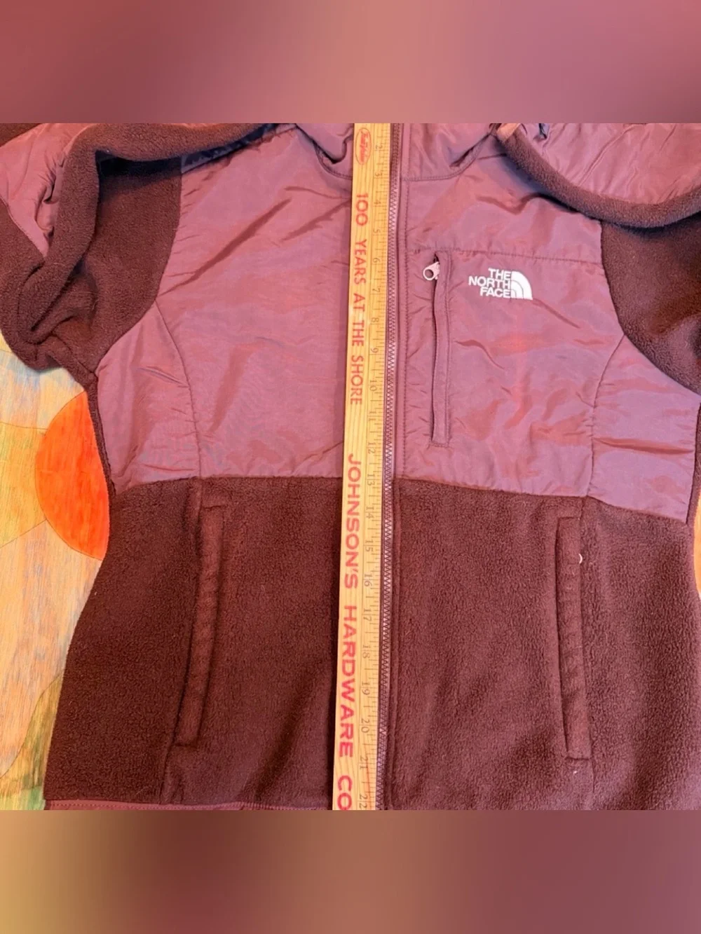 The North Face Womens Brown Fleece Polartec Denali Zip Up Jacket Size Small Full